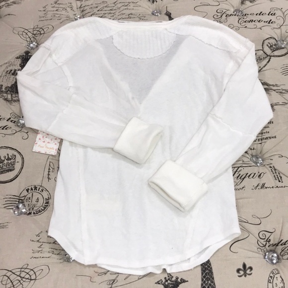 Free People Military Mix Henley T-Shirt NWT - Picture 3 of 8